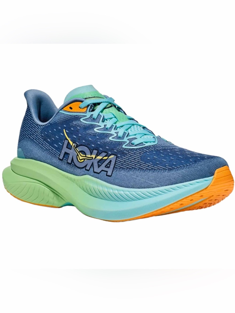 Hoka Mach 6 Men’s Running Shoes Sneakers Dusk Shadow Blue Yellow Green Orange